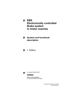 EBS Electronically controlled Brake system in motor coaches