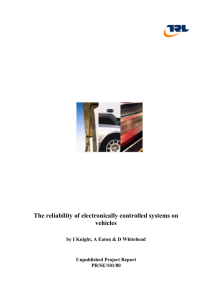 The reliability of electronically controlled systems on vehicles