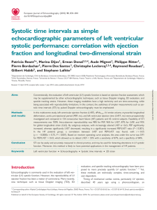 Systolic time intervals as simple echocardiographic parameters of