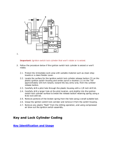 Key and Lock Cylinder Coding