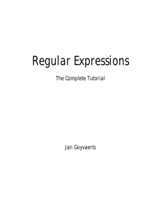 Regular Expressions: The Complete Tutorial