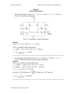 Chapter-7 Astable Multivibrators 1. For the multivibrator in Fig.7p.1