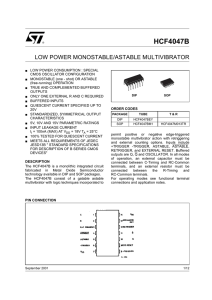 LOW-POWER MONOSTABLE/ASTABLE MULTIVIBRATOR