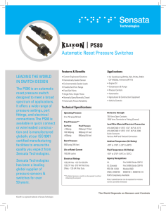 Automatic Reset Pressure Switches