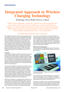 Integrated Approach to Wireless Charging Technology