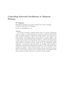 Controlling Sawtooth Oscillations in Tokamak Plasmas