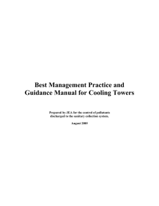 Best Management Practice and Guidance Manual for Cooling Towers