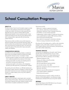 School Consultation Program