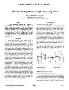 A Breakdown Voltage Doubler for High Voltage Swing Drivers