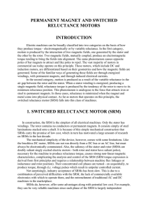 permanent magnet and switched reluctance motors introduction