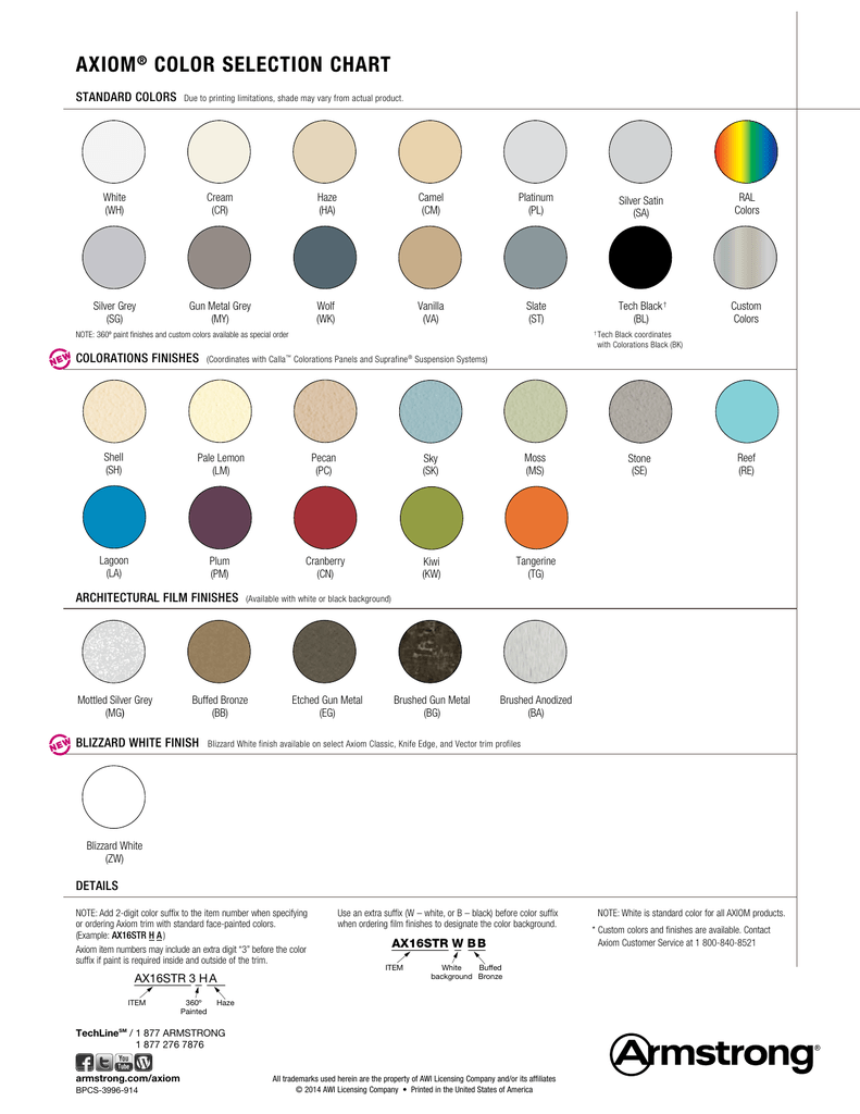 Color Selection Chart