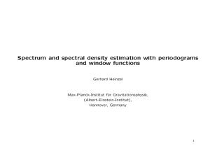 Spectrum and spectral density estimation with periodograms and