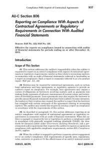 Reporting on Compliance With Aspects of Contractual