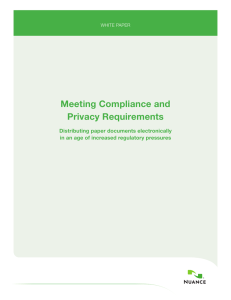 Meeting Compliance and Privacy Requirements