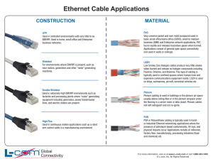 Ethernet Cable Applications - L-com