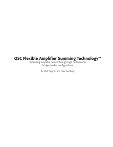 QSC Flexible Amplifier Summing Technology™