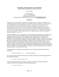 harmonic mitigation of 12 pulse drives