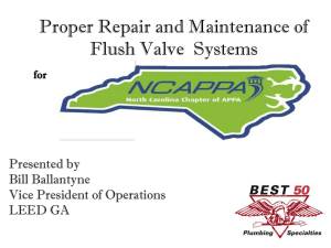 Proper Repair and Maintenance of Flush Valve Systems