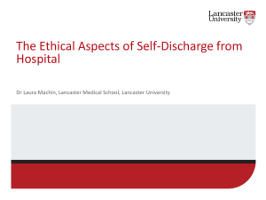 The Ethical Aspects of Self-Discharge from Hospital