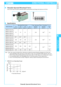 (Manually Operated Directional Valves).