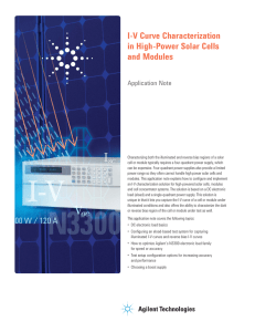 I-V Curve Characterization in High