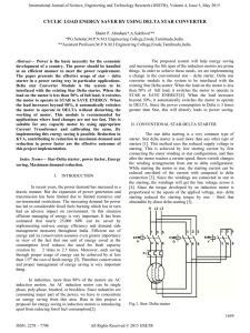 cyclic load energy saver by using delta star converter