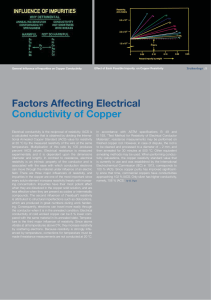 Factors Affecting Electrical Conductivity of Copper
