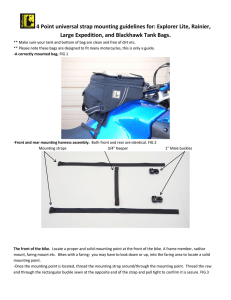 4 Point universal strap mounting guidelines for: Explorer Lite
