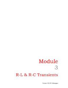 Lesson-10: Study of DC transients in circuits