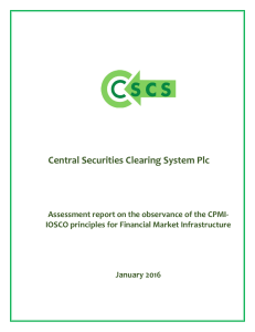 CSCS Disclosure Report 2016 - Central Securities Clearing System
