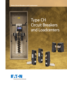 Type CH Circuit Breakers and Loadcenters