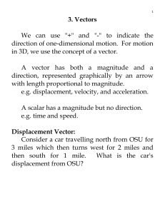 3. Vectors We can use "+" and "-" to indicate the direction of one