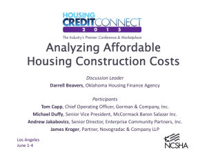 Analyzing Affordable Housing Construction Costs