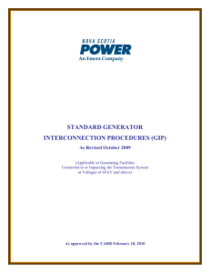 standard generator interconnection procedures - Oasis