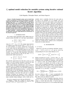 L2-optimal model reduction for unstable systems