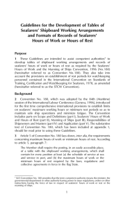 IMO/ILO Guidelines for the Development of Tables of Seafarers