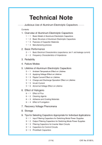 Electrolytic Capacitor Technical Notes