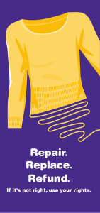 Consumer guarantees - Repair Replace Refund brochure