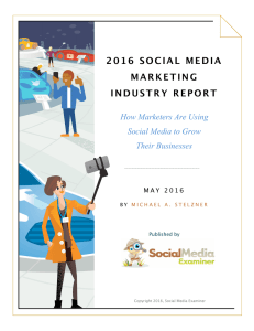 2016 Social Media Marketing Industry Report