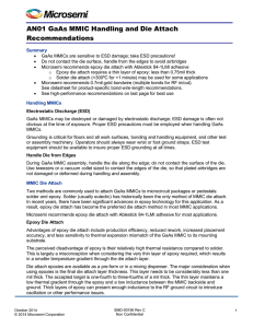 GaAs MMIC Handling and Die Attach Recommendations