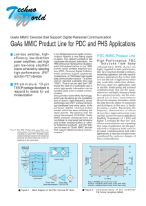 GaAs MMIC Product Line for PDC and PHS Applications