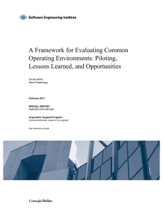 A Framework for Evaluating Common Operating Environments