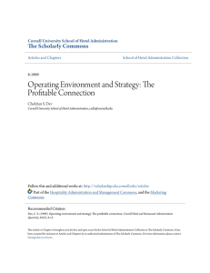 Operating Environment and Strategy: The Profitable Connection