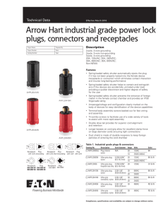 Arrow Hart industrial grade power lock plugs