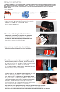 Replace Tail Lights Installation Instructions