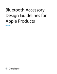 Bluetooth Accessory Design Guidelines for Apple