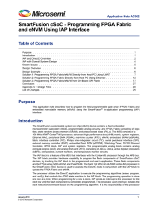 SmartFusion cSoC- Programming FPGA Fabric and