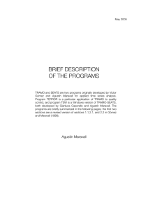 Brief description of the programs