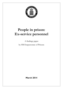 People in prison: Ex-service personnel