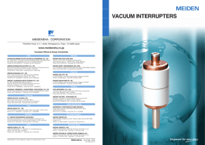 vacuum interrupters - meidensha corporation
